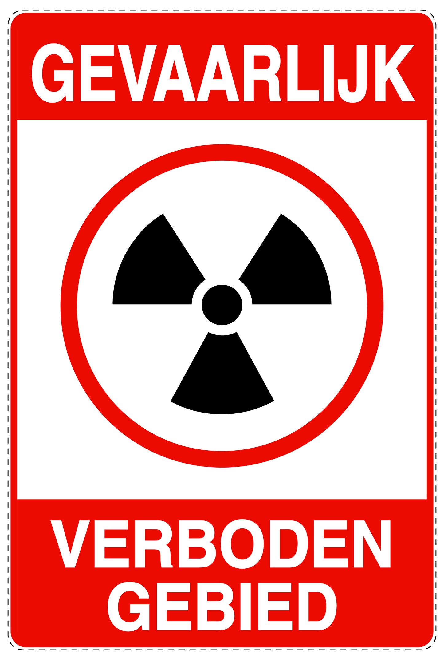 Geen toegang - videobewaking "Gevaarlijk Verboden gebied " 10-40 cm EW-RESTRICT-2190