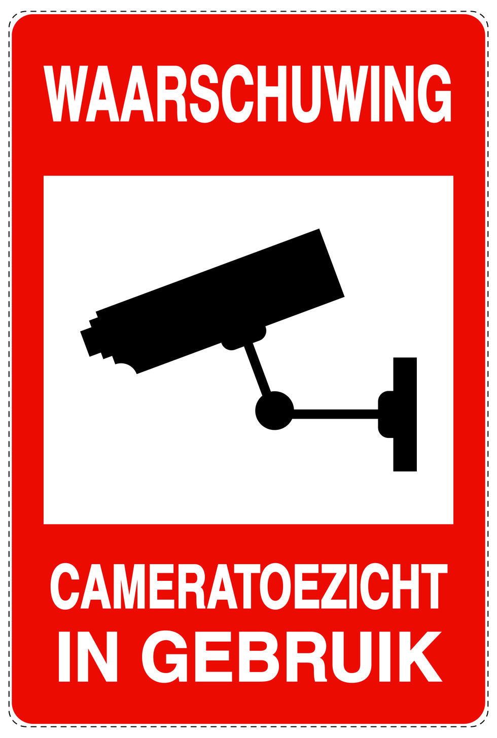Geen toegang - videobewaking "Waarschuwing cameratoezicht in gebruik" 10-40 cm EW-RESTRICT-2310