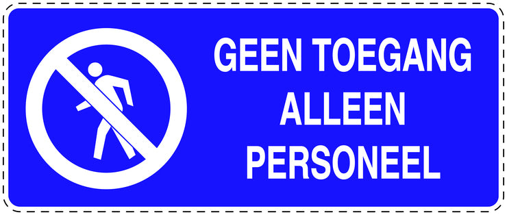 Geen toegangssticker "Geen toegang alleen personeel" EW-SI5000-44