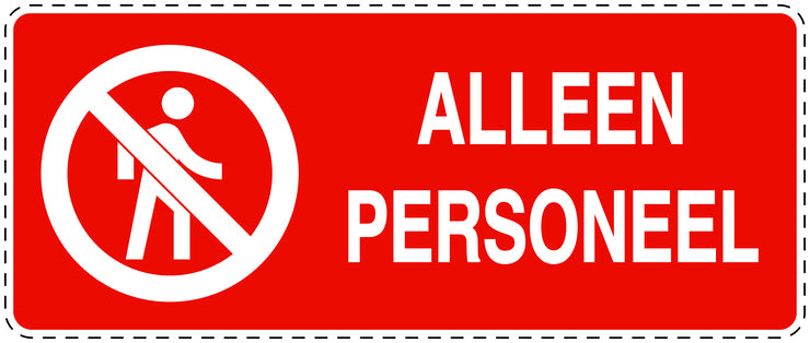 Geen toegangssticker "Alleen personeel" EW-SI5050-14