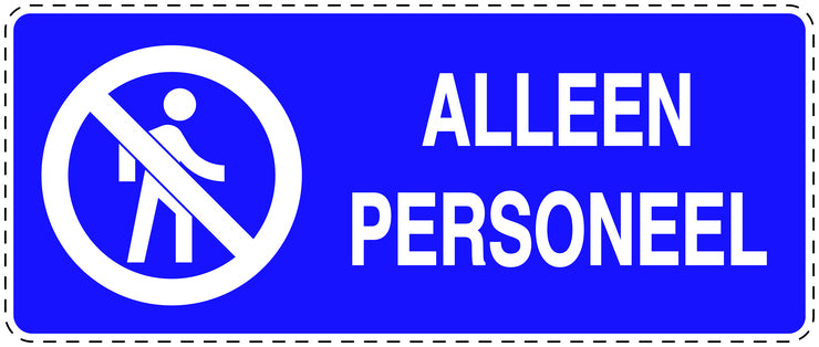 Geen toegangssticker "Alleen personeel" EW-SI5050-44