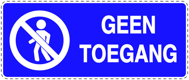 Geen toegangssticker "Geen toegang" EW-SI5060-44