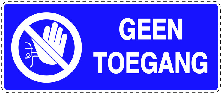 Geen toegangssticker "Geen toegang " EW-SI5070-44