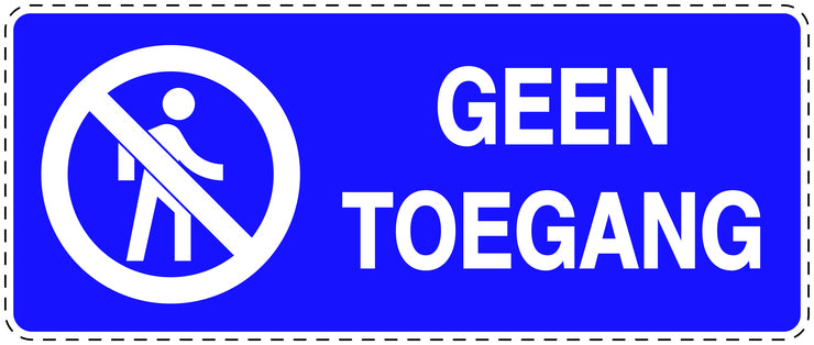 Geen toegangssticker "Geen toegang" EW-SI5080-44