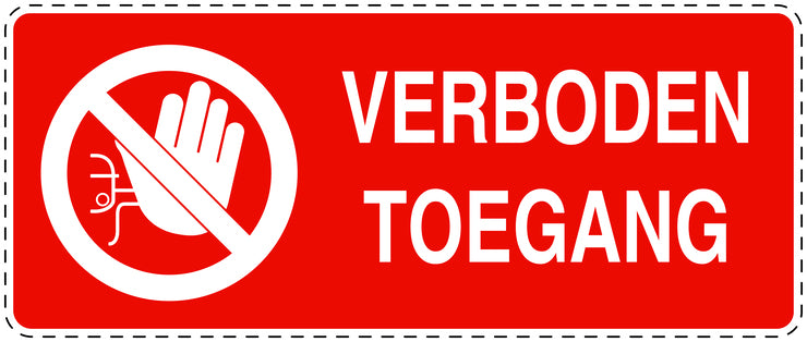 Geen toegangssticker "Verboden toegang " EW-SI5090-14
