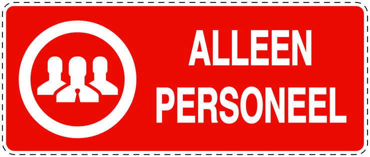 Geen toegangssticker "Alleen personeel" EW-SI5110-14
