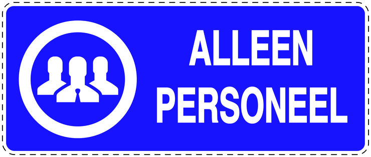 Geen toegangssticker "Alleen personeel" EW-SI5110-44