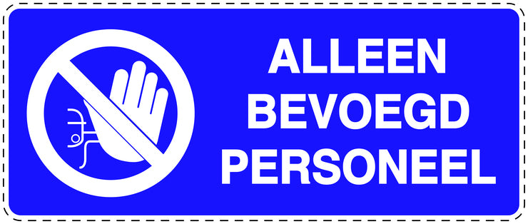 Geen toegangssticker "Alleen bevoegd personeel" EW-SI5120-44