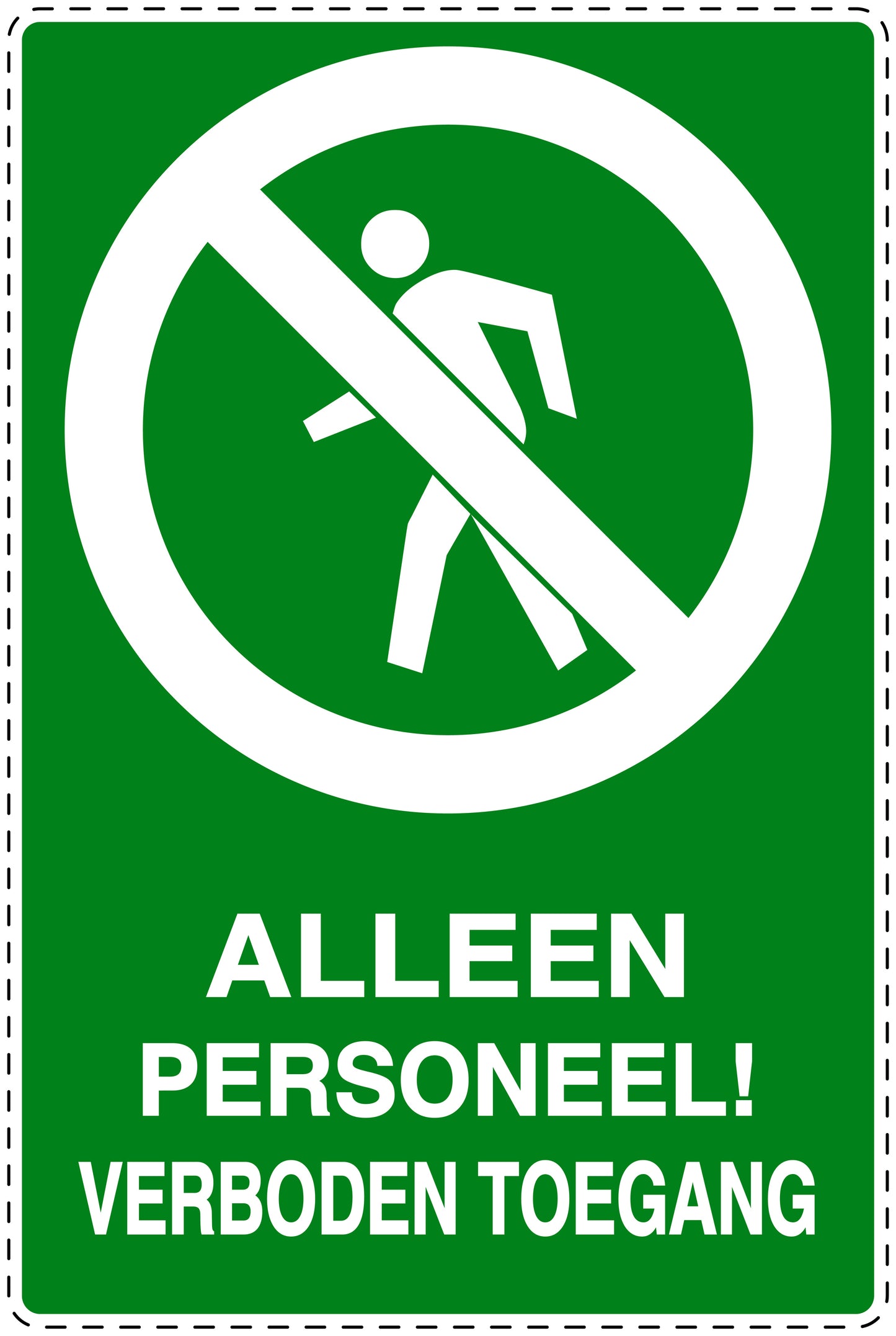 Geen toegangssticker "Alleen personeel! Verboden toegang" EW-SI6000-67