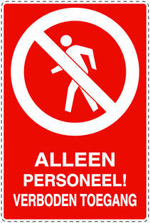 Geen toegangssticker "Alleen personeel! Verboden toegang" EW-SI6010-14
