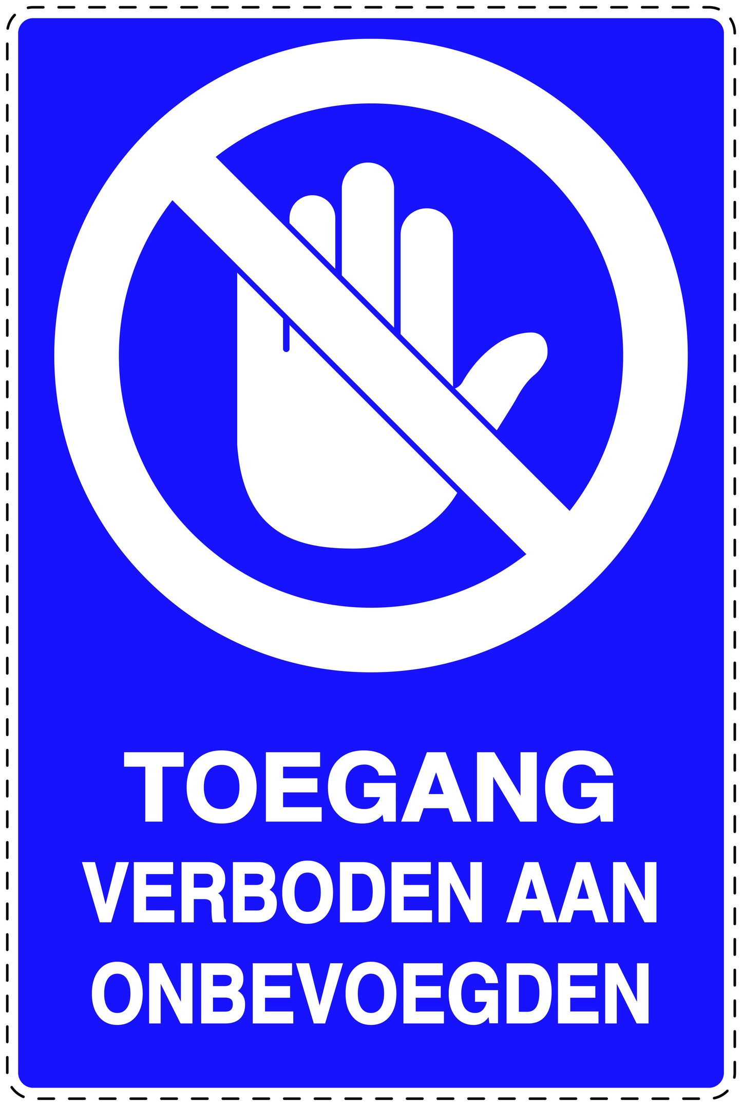 Geen toegangssticker "Toegang verboden aan onbevoegden" EW-SI6030-44