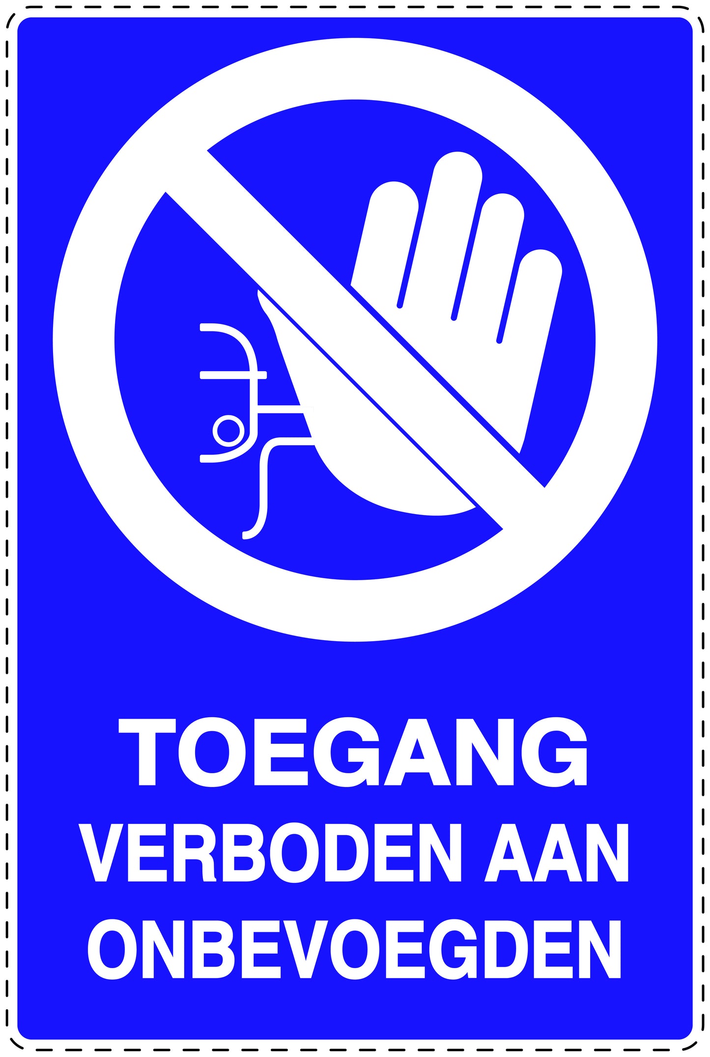 Geen toegangssticker "Toegang verboden aan onbevoegden" EW-SI6040-44