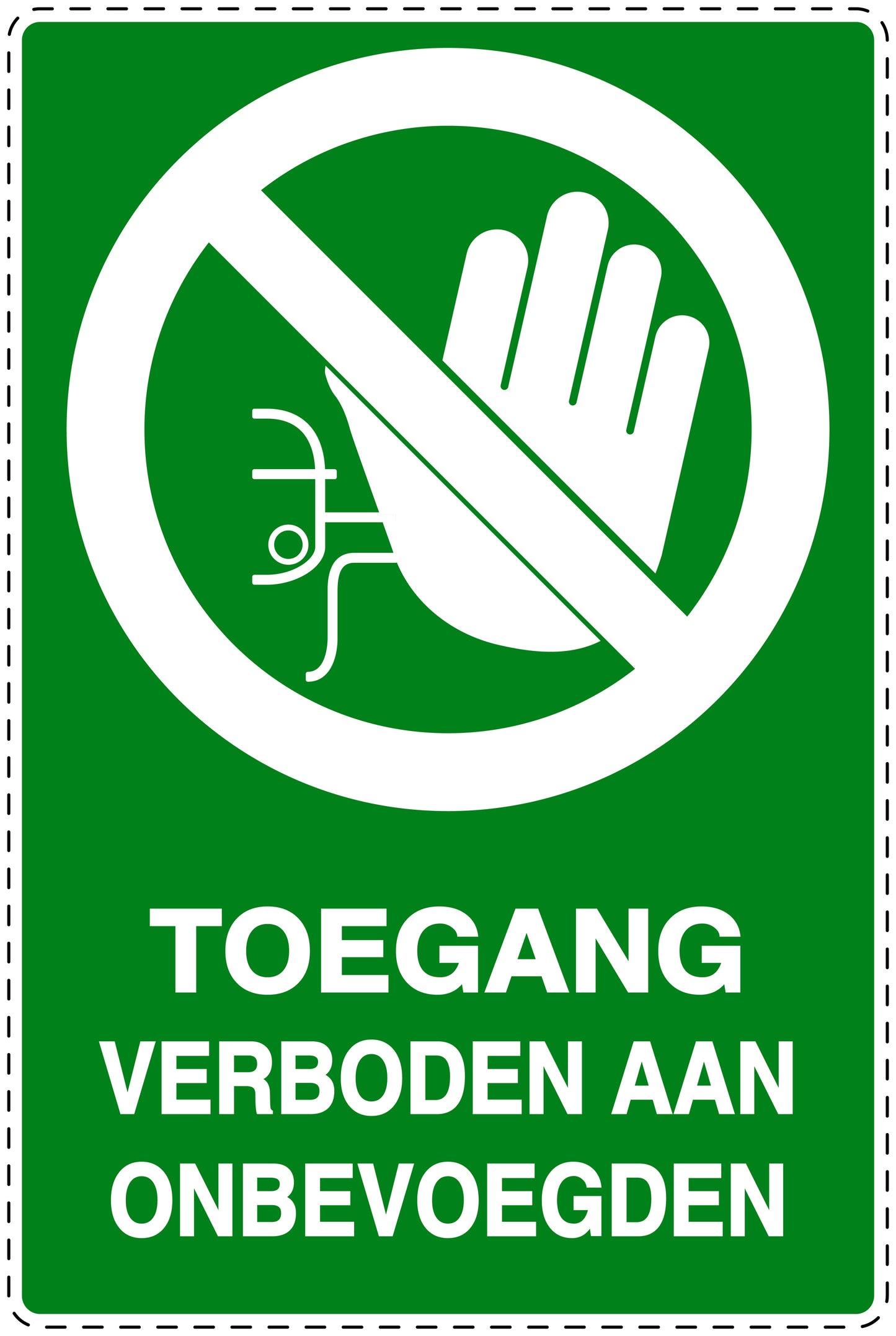 Geen toegangssticker "Toegang verboden aan onbevoegden" EW-SI6040-67