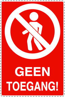 Geen toegangssticker "Geen toegang" EW-SI6060-14