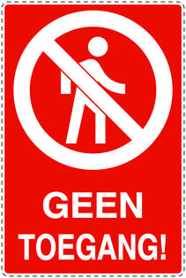 Geen toegangssticker "Geen toegang" EW-SI6080-14