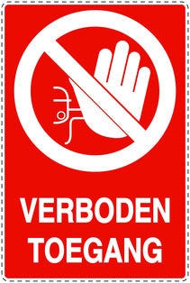 Geen toegangssticker "Verboden toegang " EW-SI6090-14