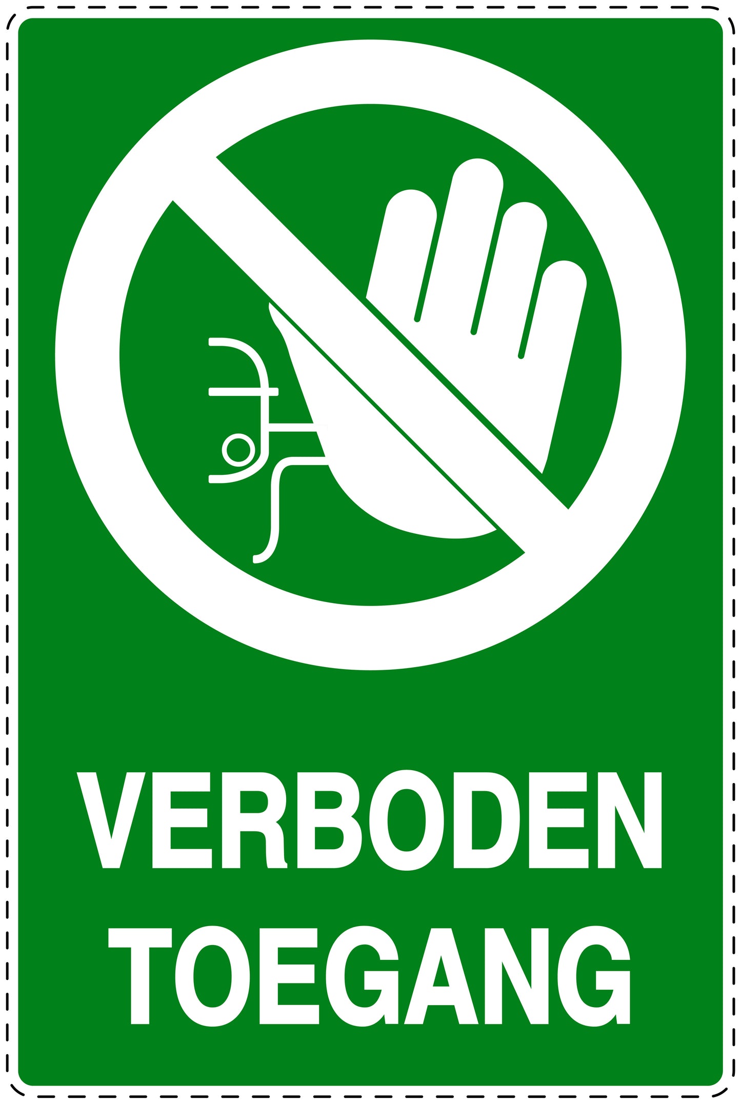 Geen toegangssticker "Verboden toegang " EW-SI6090-67