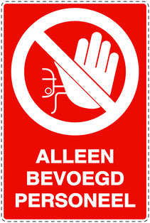 Geen toegangssticker "Alleen bevoegd personeel" EW-SI6120-14