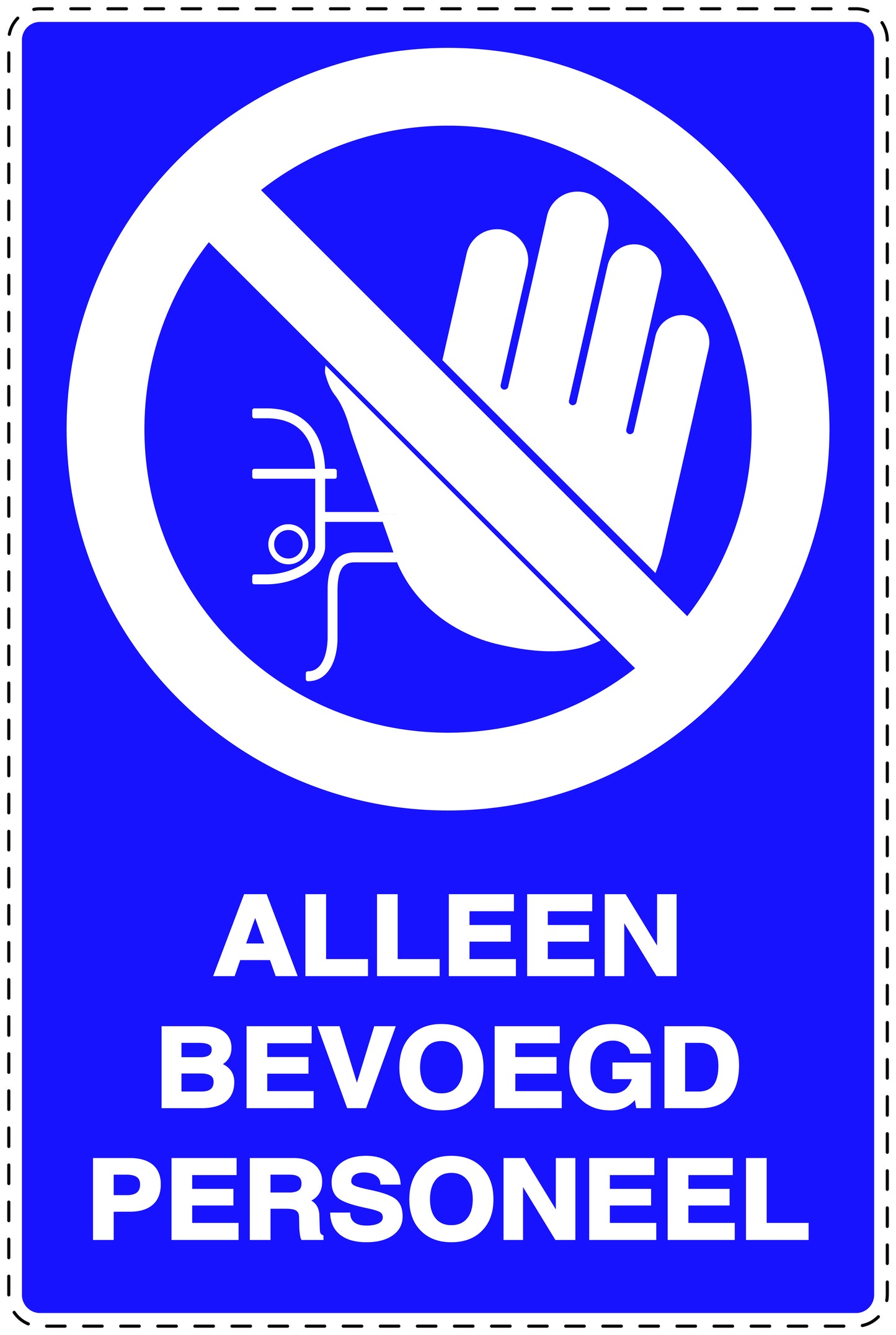 Geen toegangssticker "Alleen bevoegd personeel" EW-SI6120-44