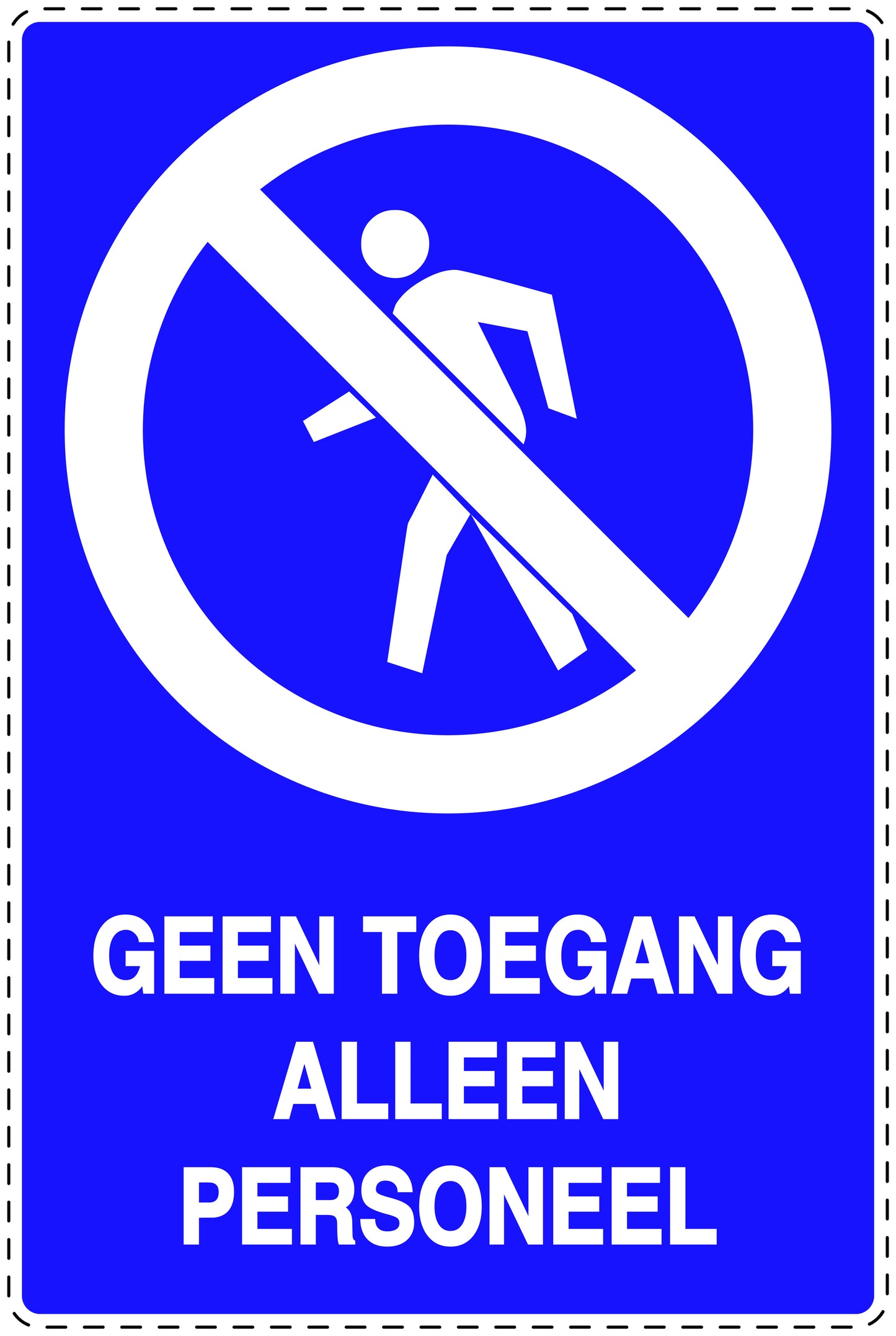 Geen toegangssticker "Geen toegang alleen personeel" EW-SI6140-44