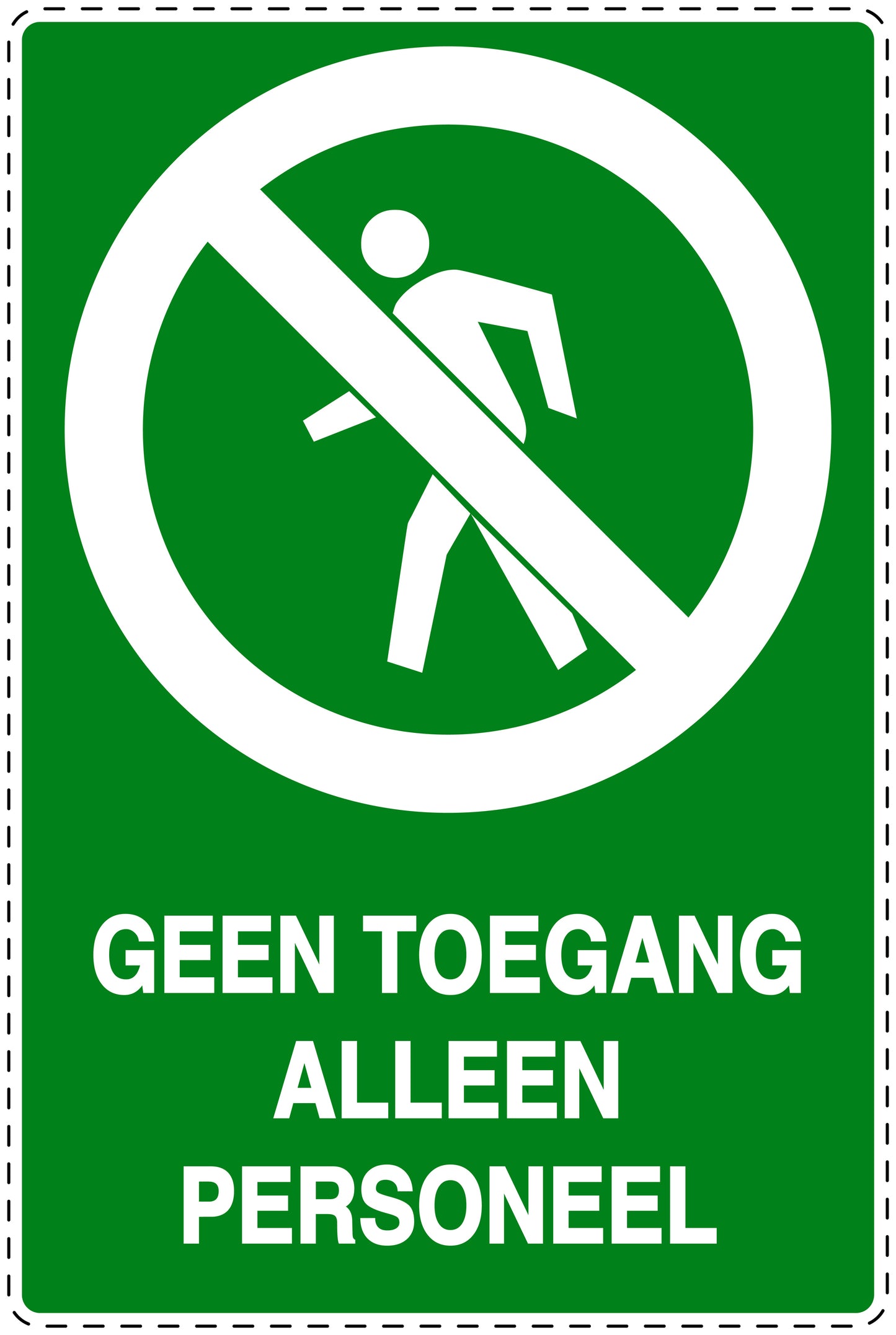 Geen toegangssticker "Geen toegang alleen personeel" EW-SI6140-67
