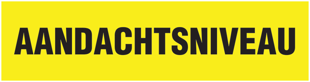 “Aandachtsniveau” Sticker 20-80 cm van PVC-kunststof, EW-STUFE-10000-45x12-3-88