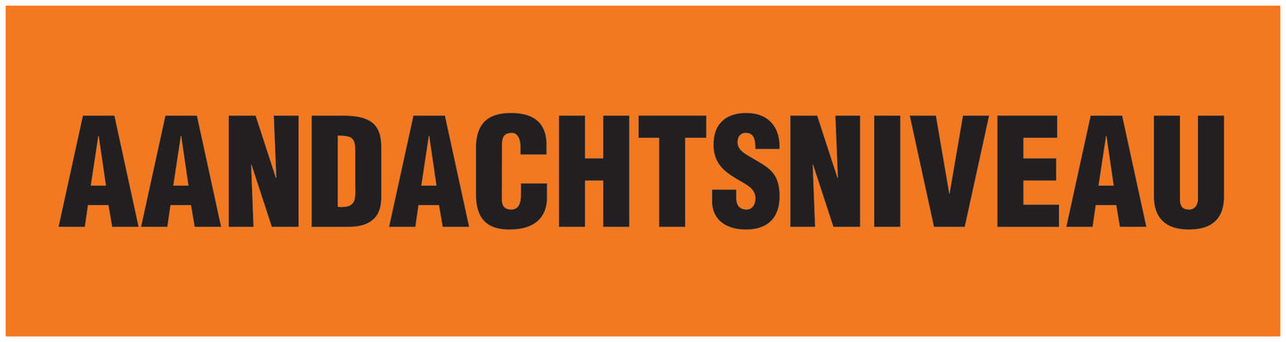 “Aandachtsniveau” Sticker 20-80 cm van PVC-kunststof, EW-STUFE-10000-45x12-8-88