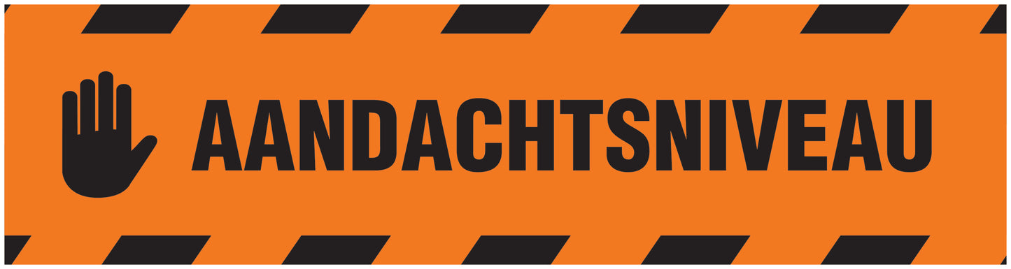 “Aandachtsniveau” Sticker 20-80 cm van PVC-kunststof, EW-STUFE-11000-45x12-8-88