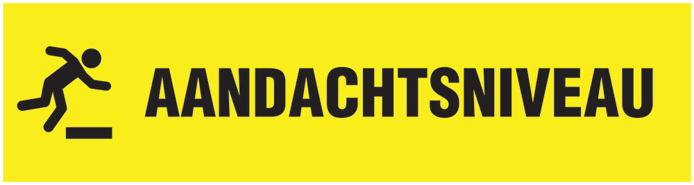 “Aandachtsniveau” Sticker 20-80 cm van PVC-kunststof, EW-STUFE-13000-45x12-3-88