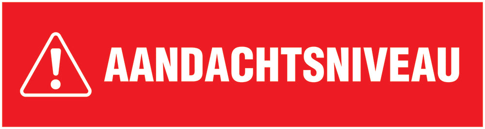“Aandachtsniveau” Sticker 20-80 cm van PVC-kunststof, EW-STUFE-14000-45x12-14-0