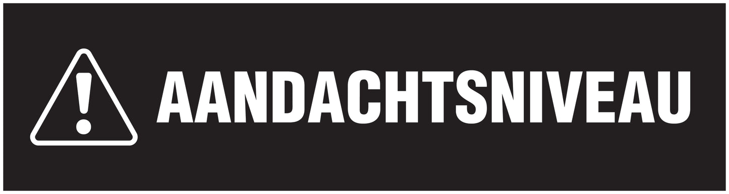 “Aandachtsniveau” Sticker 20-80 cm van PVC-kunststof, EW-STUFE-14000-45x12-88-0