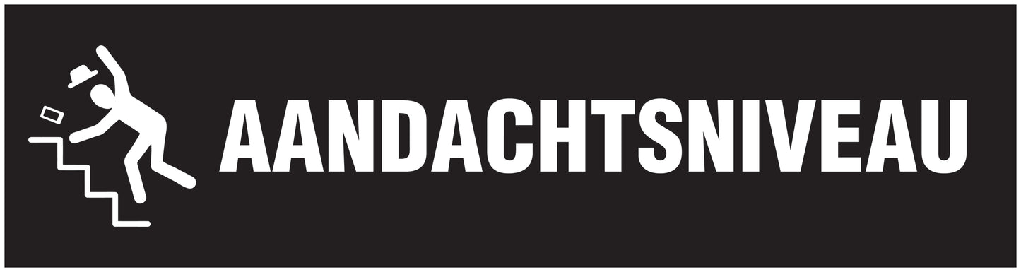 “Aandachtsniveau” Sticker 20-80 cm van PVC-kunststof, EW-STUFE-15000-45x12-88-0
