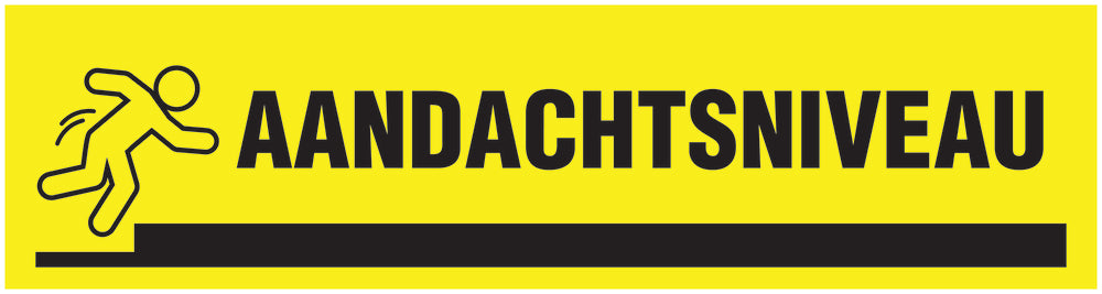 “Aandachtsniveau” Sticker 20-80 cm van PVC-kunststof, EW-STUFE-17000-45x12-3-88