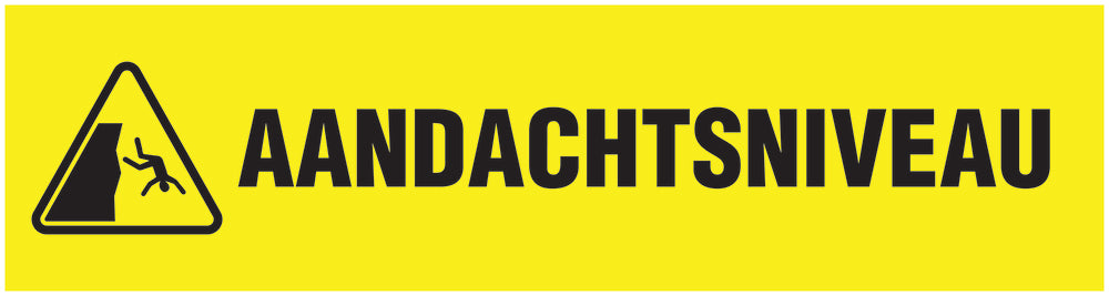“Aandachtsniveau” Sticker 20-80 cm van PVC-kunststof, EW-STUFE-18000-45x12-3-88