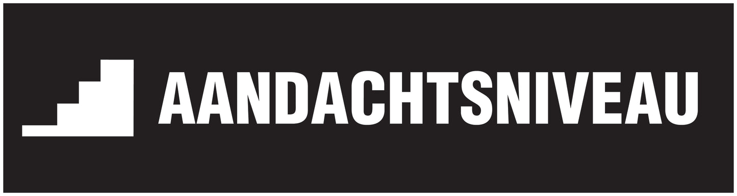 “Aandachtsniveau” Sticker 20-80 cm van PVC-kunststof, EW-STUFE-19000-45x12-88-0
