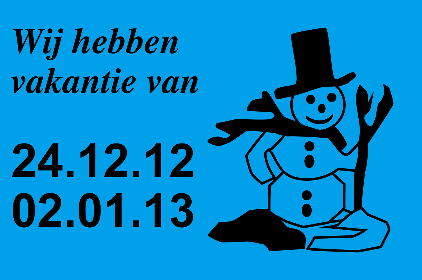 1000 stickers voor kantoororganisatie "We nemen bedrijfsvakanties: van ...." van papier ES-VACW10-PA