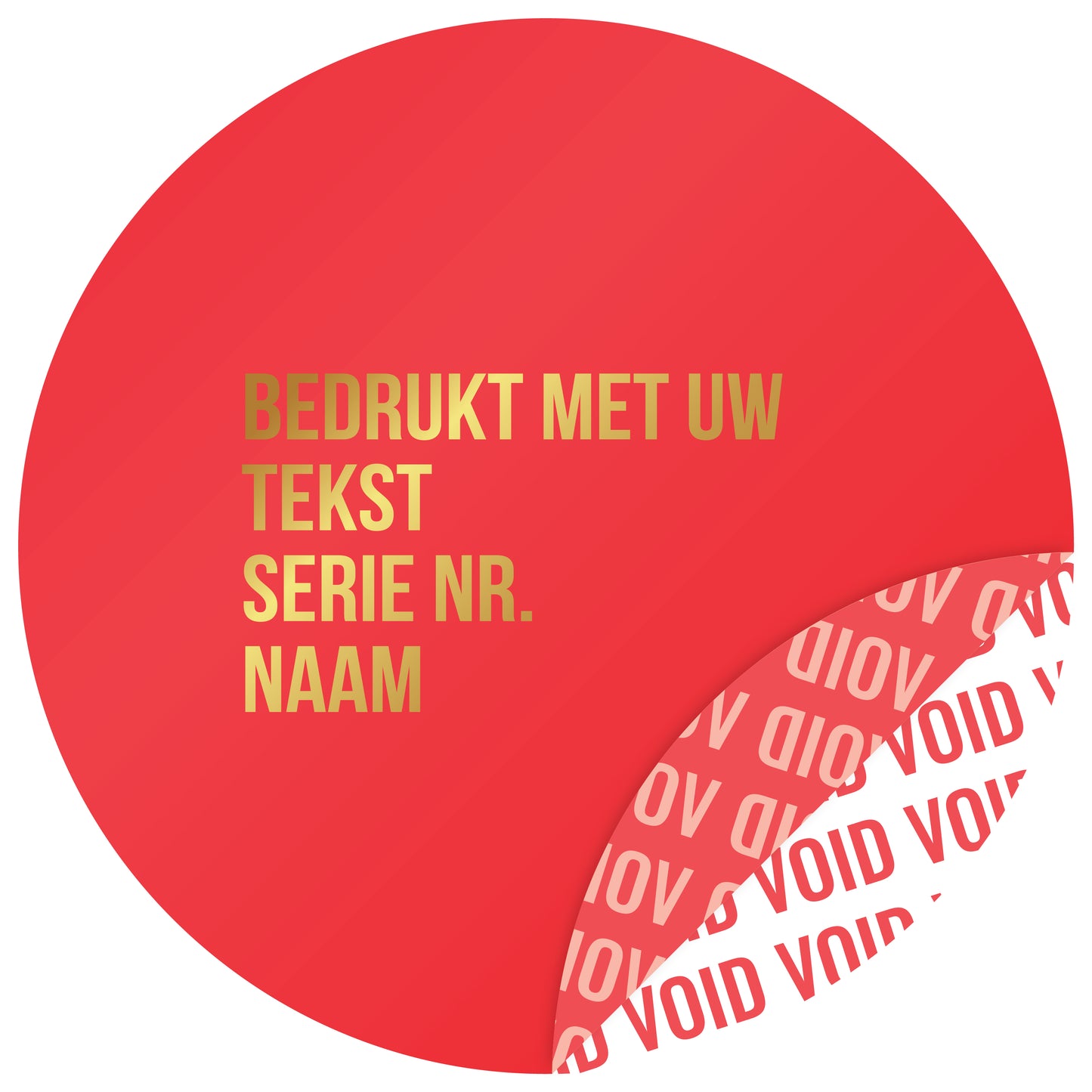 100 Void stickers, garantiezegels, veiligheidslabels 30mm rond bedrukt met uw gewenste tekst van EtikettenStar GmbH