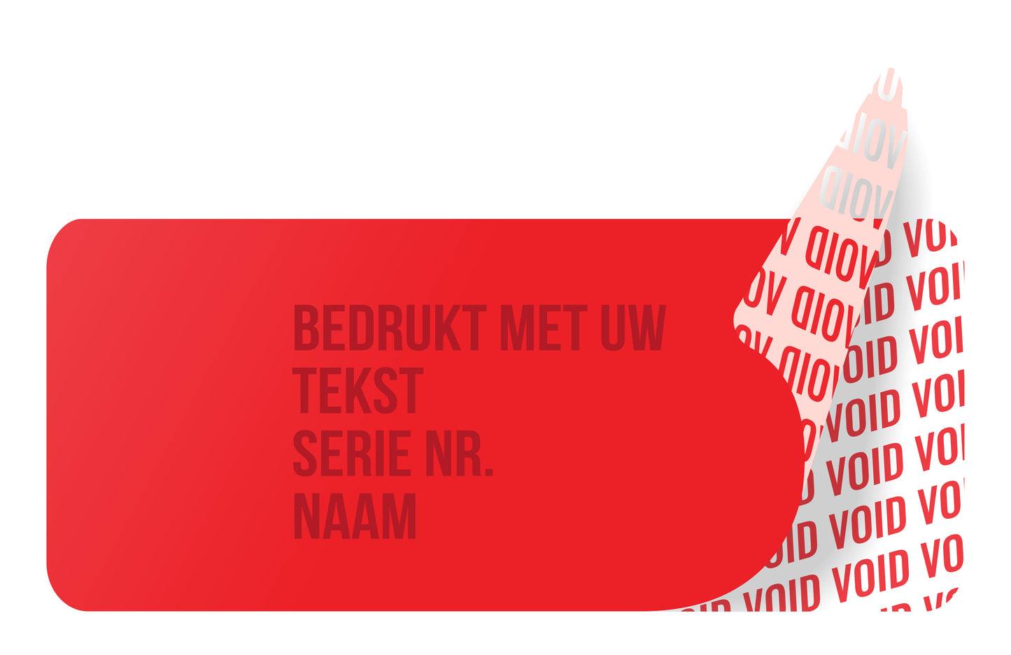 100 Void stickers, garantiezegels, veiligheidslabels 35x15mm bedrukt met uw gewenste tekst van EtikettenStar GmbH