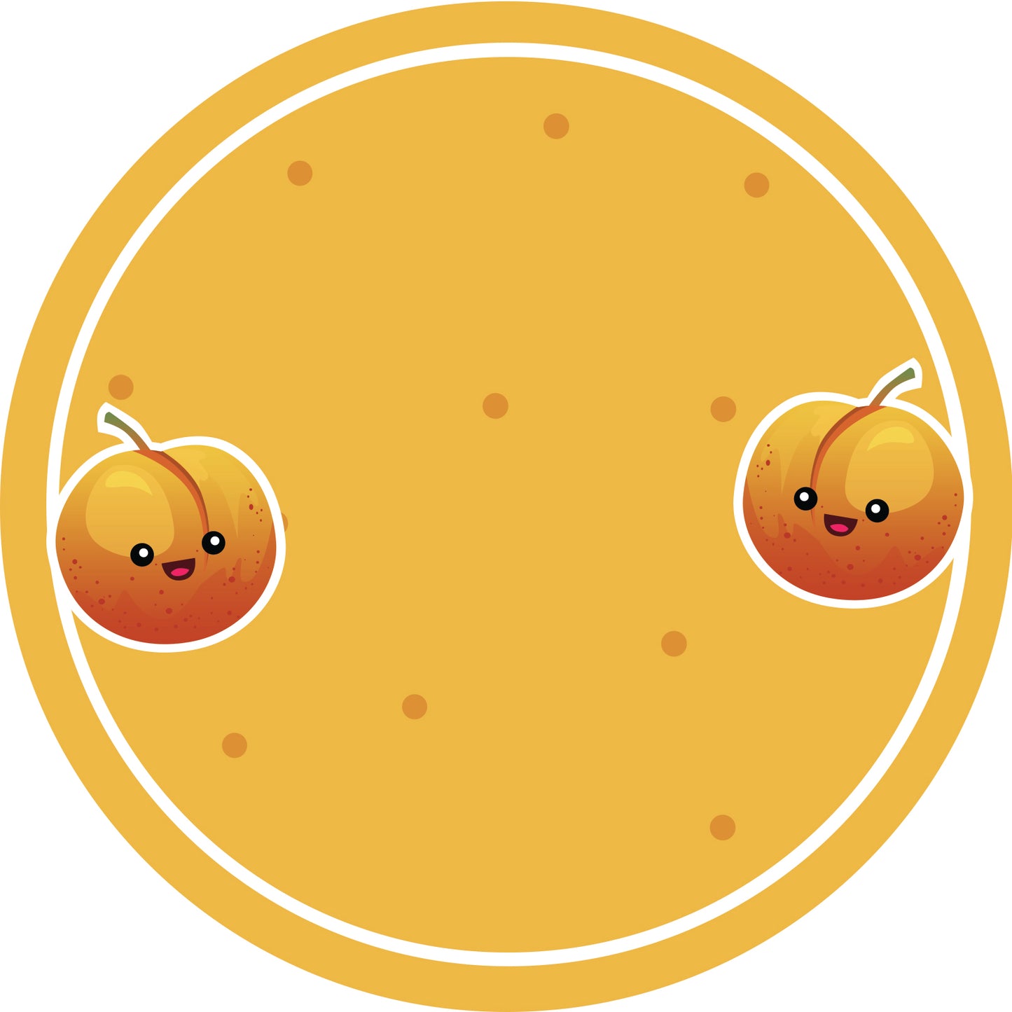 Jamstickers, conserveringslabels, huishoudlabels, ronde vorm labels met matte afwerking LHMAR17170-Nectarine