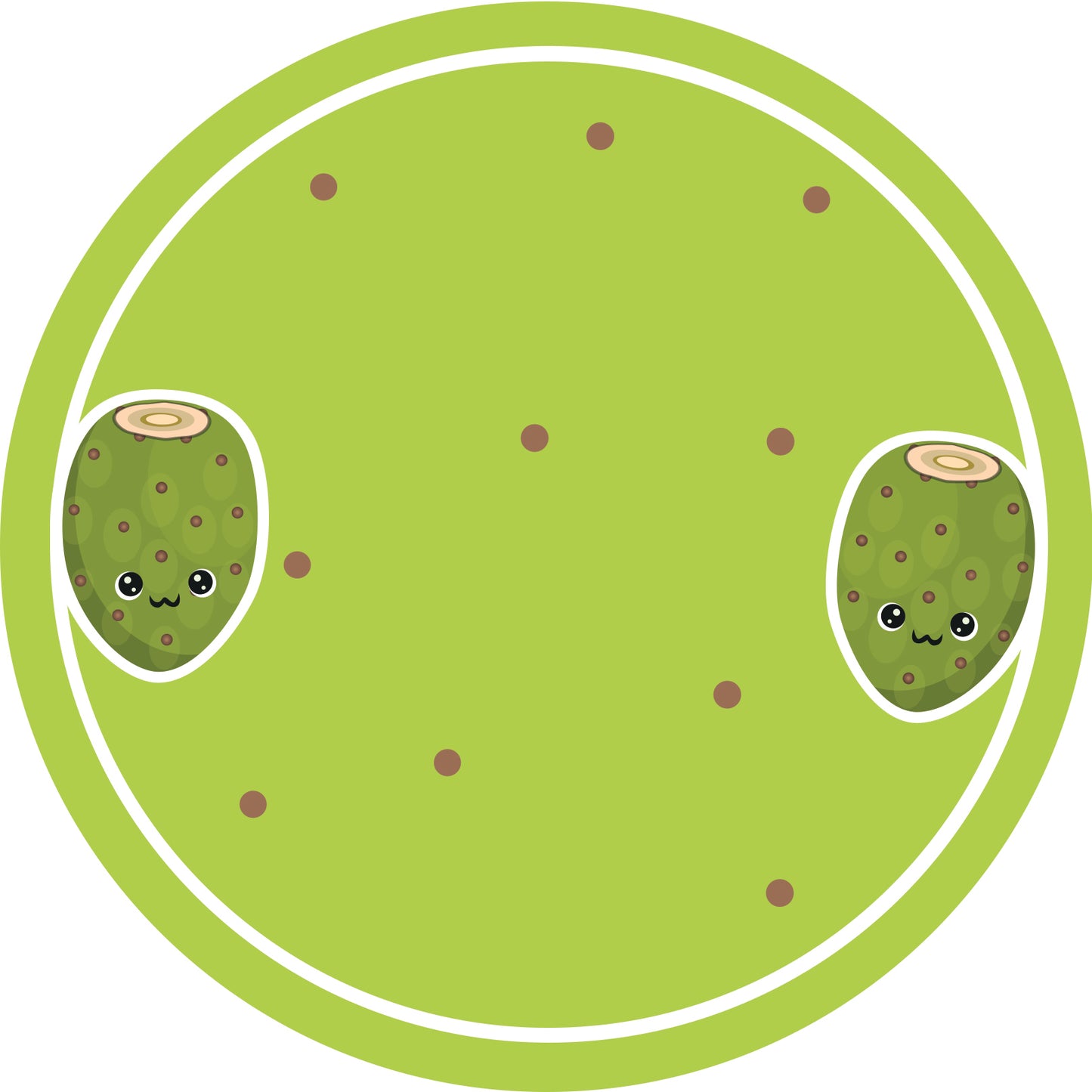 Jamstickers, conserveringslabels, huishoudlabels, ronde labels met matte afwerking LHMAR17570-Prickly Pear