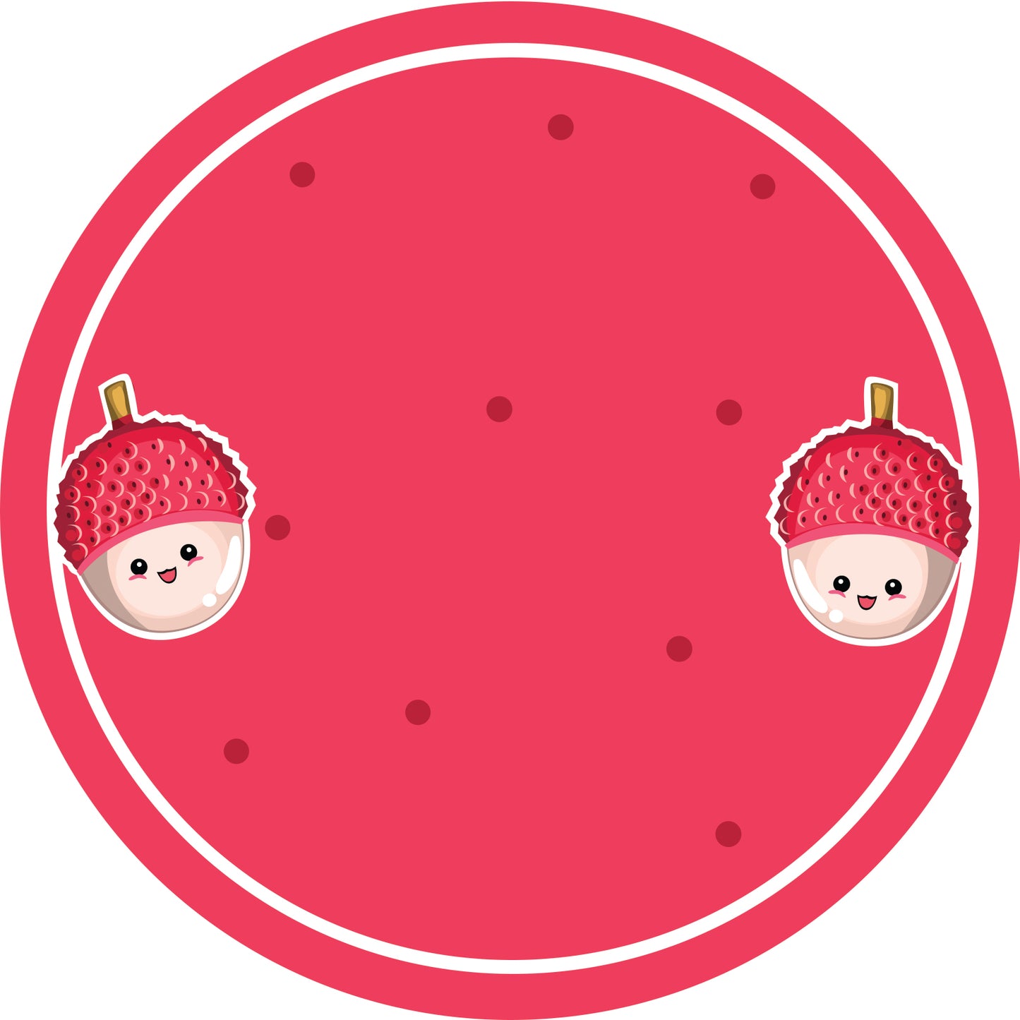 Jamstickers, conserveringslabels, huishoudlabels, ronde labels met matte afwerking LHMAR17620-Lychee