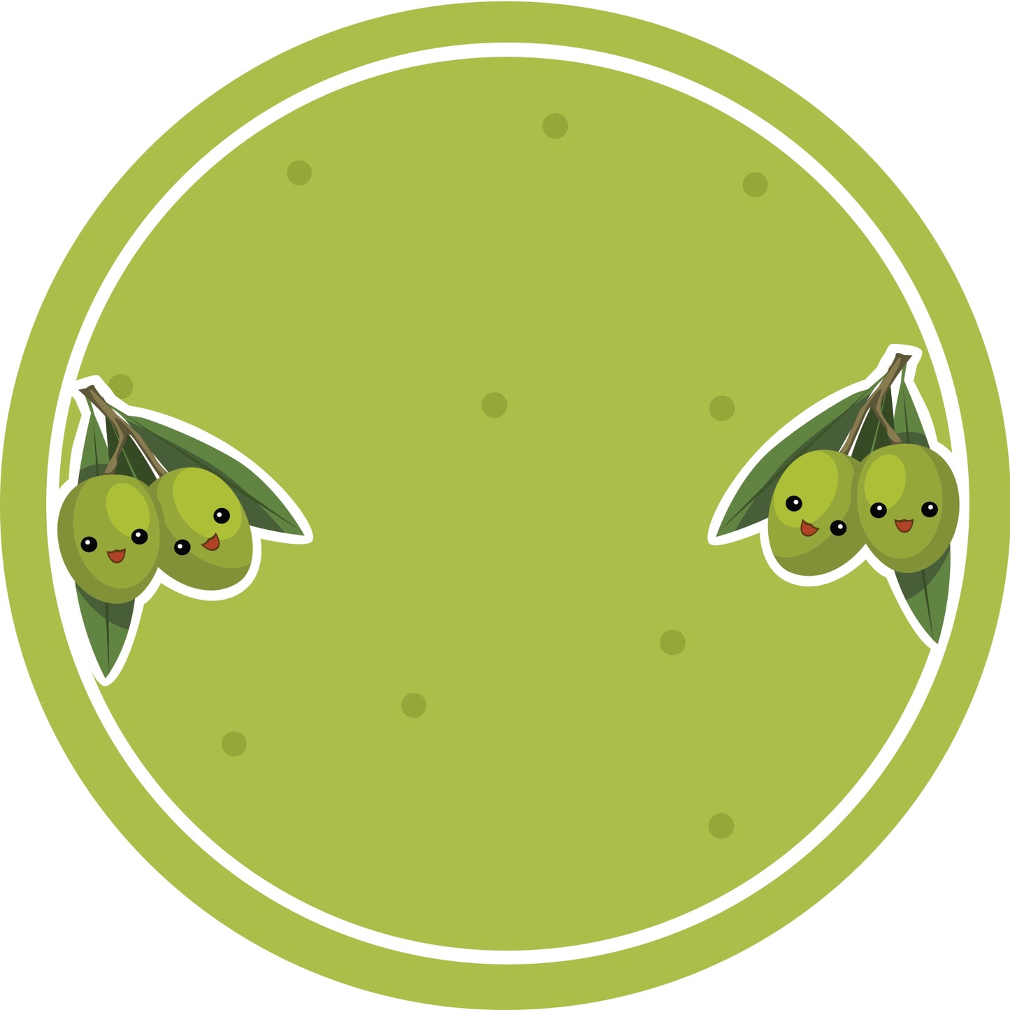 Jamstickers, conserveringslabels, huishoudlabels, ronde labels met matte afwerking LHMAR17670-Olive