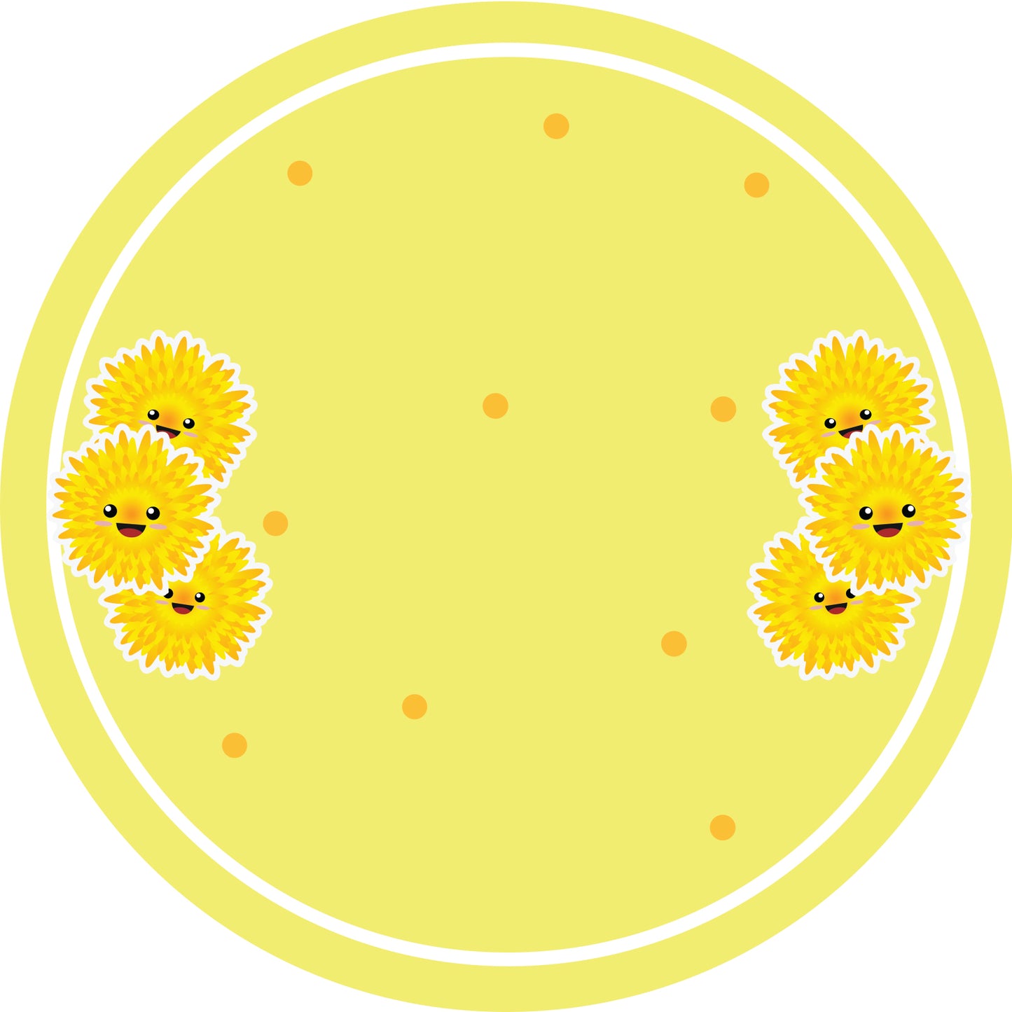 Jamstickers, conserveringslabels, huishoudlabels, ronde vorm labels met matte afwerking LHMAR17900-Dandelion