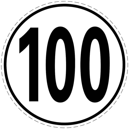 Snelheidsbord 100 km/uur  EW-CAR5000-100