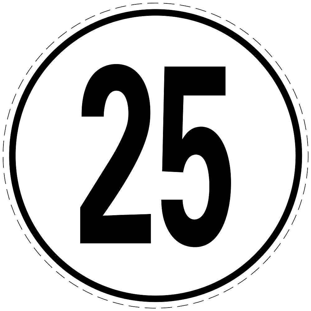 Snelheidsbord 25 km/uur EW-CAR5000-25