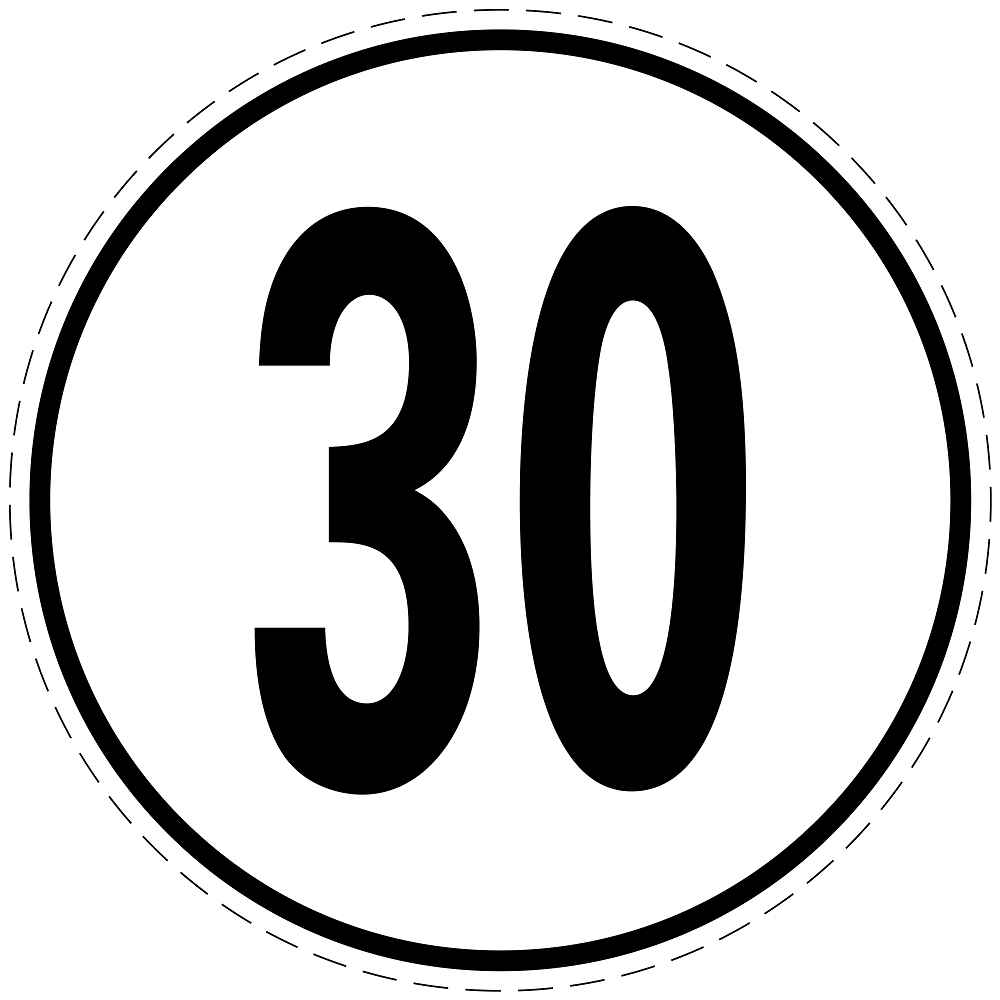 Snelheidsbord 30 km/uur EW-CAR5000-30