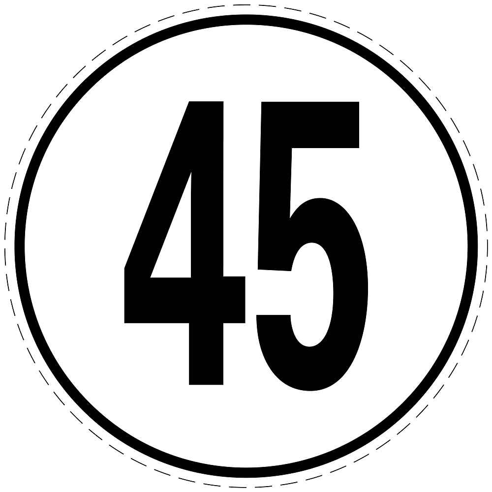 Snelheidsbord 45 km/uur EW-CAR5000-45