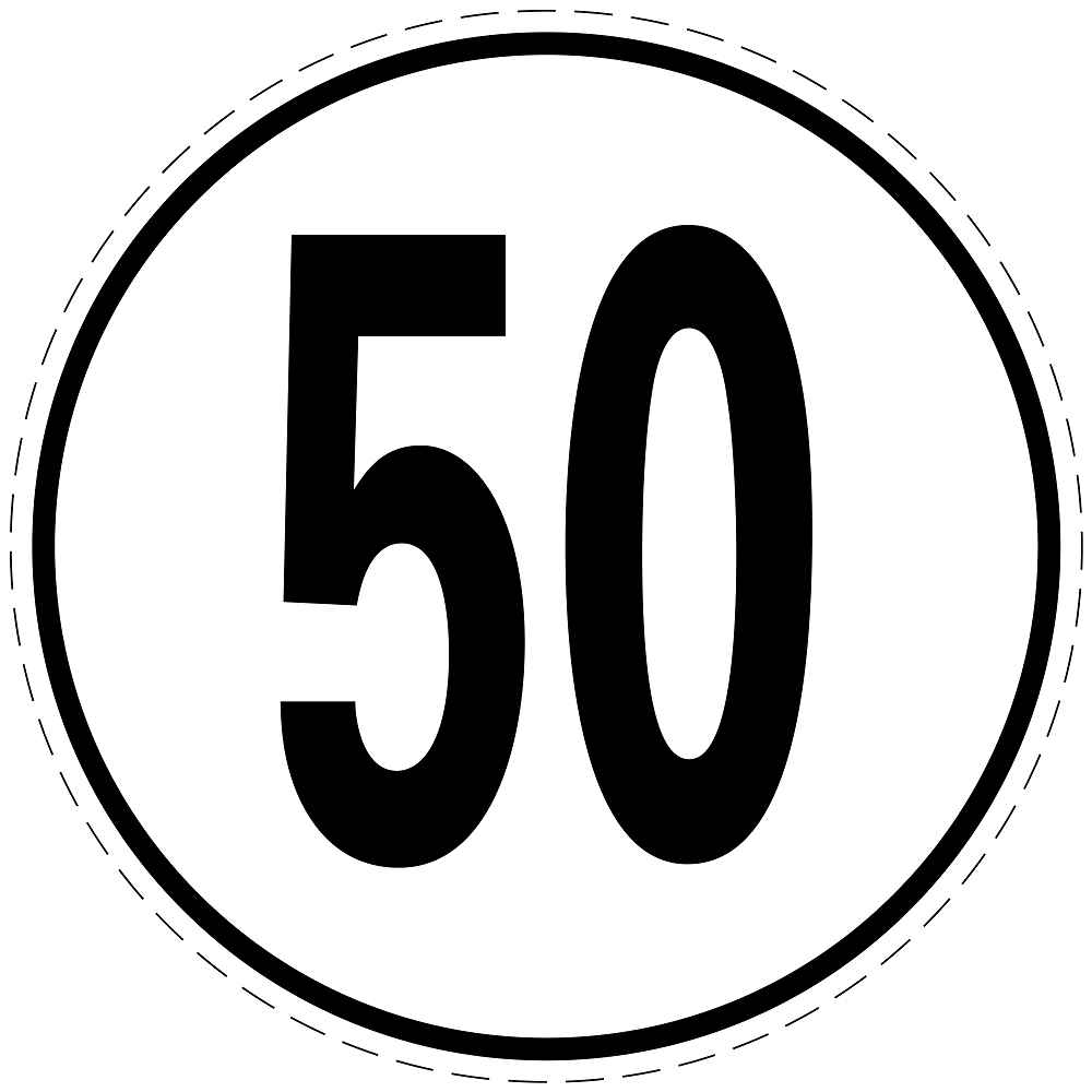 Snelheidsbord 50 km/uur EW-CAR5000-50