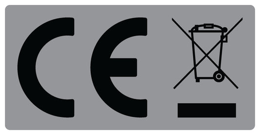 100x elektrische apparaten Kentekenplaat "GS EAC CE" gecombineerd ES-CEWEE-PE-2010-SIM