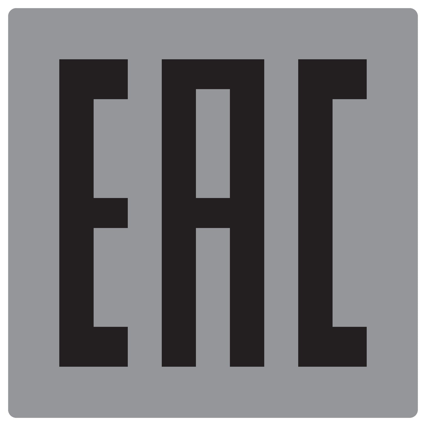 100x elektrische apparaten Kentekenplaat "EAC" Euraziatische conformiteit EW-EAC-PE-1010-SIM